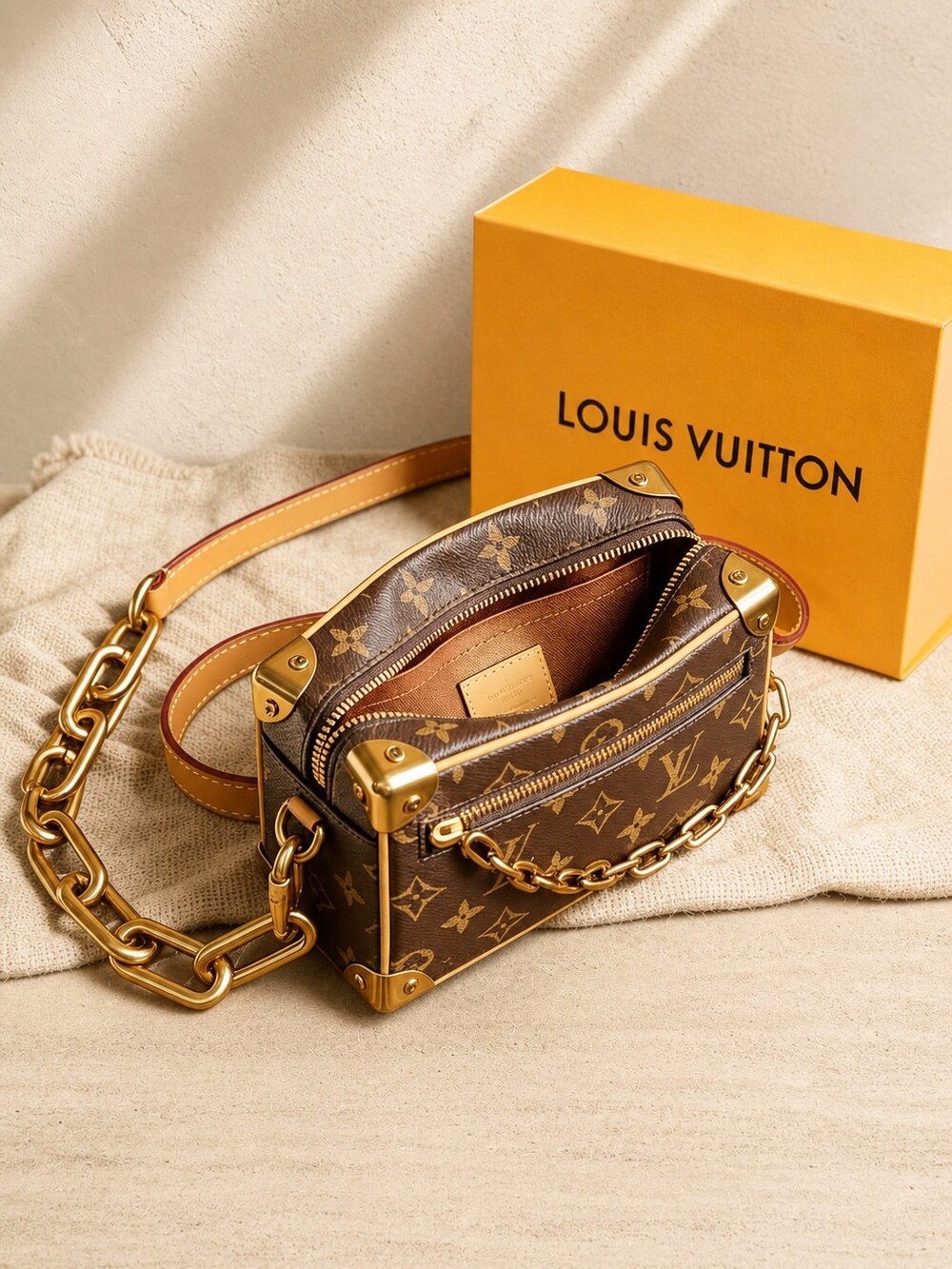 Louis Vuitton Monogram Canvas Chain Crossbody from Mini Soft Trunk Line - Picture 3 of 6